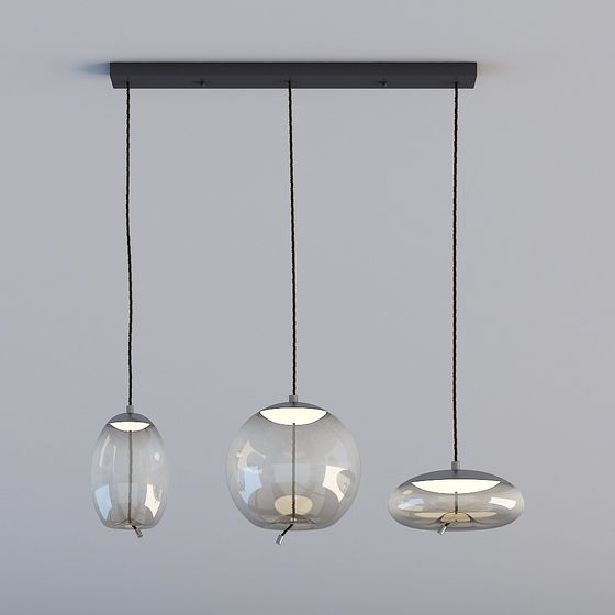 Elegant Low-Polygon Chandelier 3D model