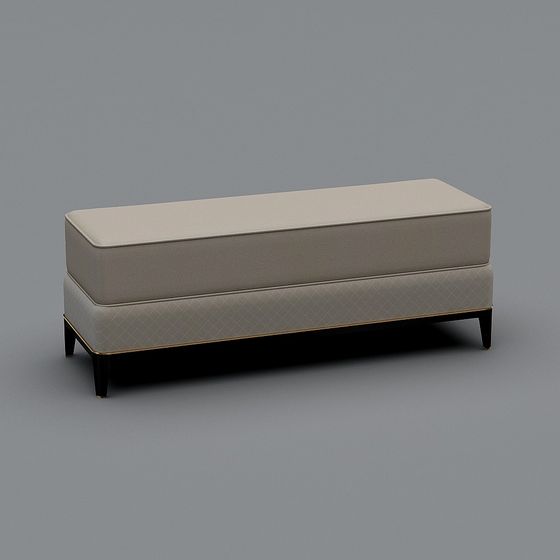 Simple Storage Ottoman 3D model