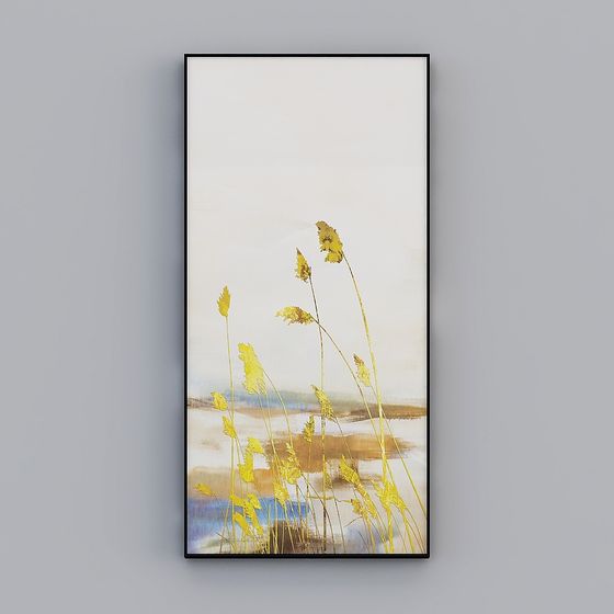 Golden Wheat Ear Low Poly 3D model for Creative Projects