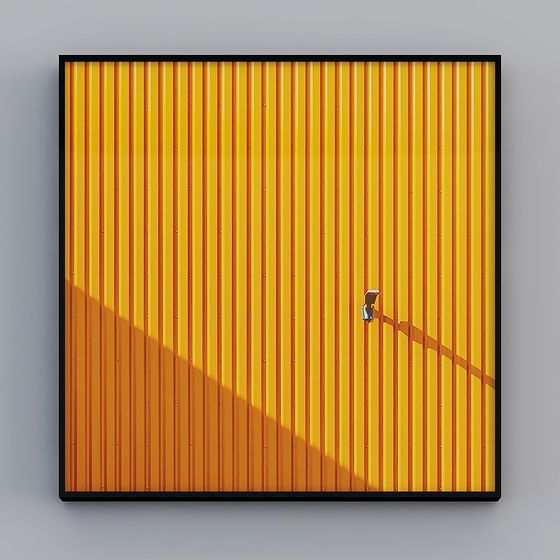 Vibrant Orange Wall 3D Model for Unique Designs