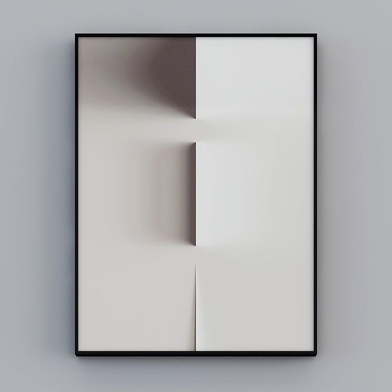 Contemporary Black and White Minimalist 3D Model