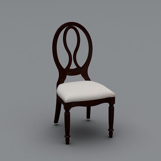 Elegant 3D Chair Model Inspired by Classic European Design