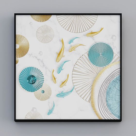 Water Rhythm Fan Shadow 3D model