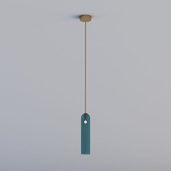 Elegant Green Chandelier 3D model for Modern Spaces