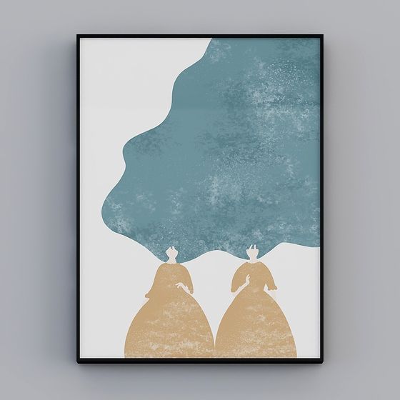 Minimalist Female Silhouette 3D model