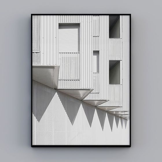 Futuristic Industrial Style Building 3D model for Creative Projects