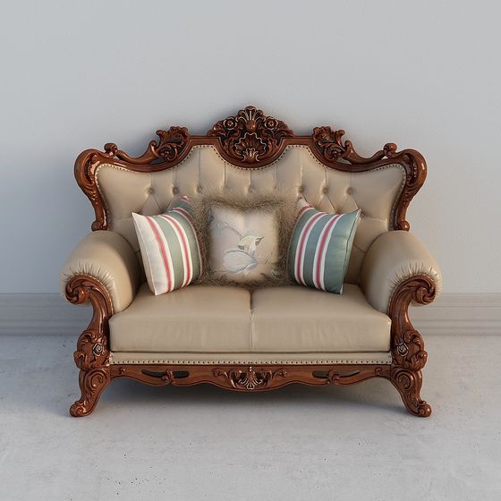 Royal Comfort Sofa 3D model for Modern Spaces