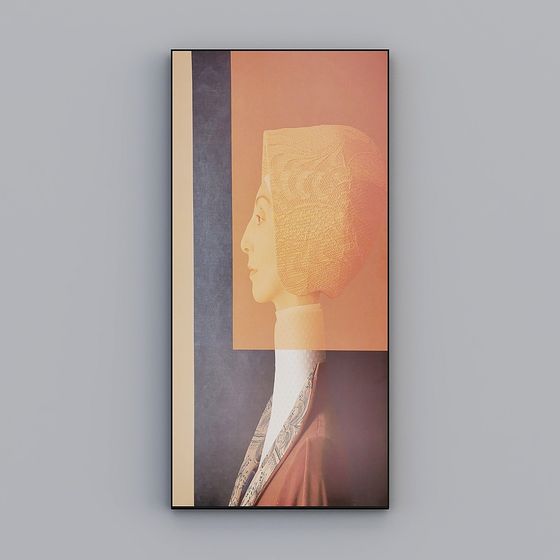 Retro Headpiece Lady 3D model for Creative Projects