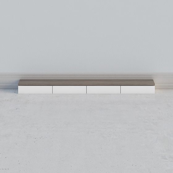 Modern Beige TV Cabinet 3D Model for Contemporary Living