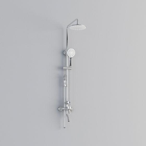 Elegant Shower System 3D Model for Contemporary Spaces