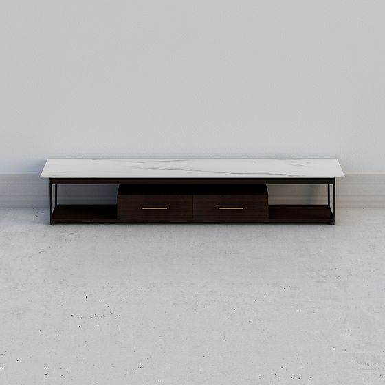 Stylish Minimalist TV Stand 3D model for Modern Interiors