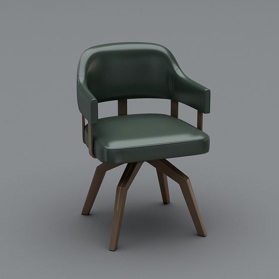Elegant Low Polygon Chair 3D model for Creative Spaces