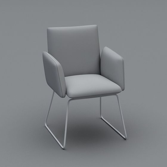 Gray Office Chair 3D Model