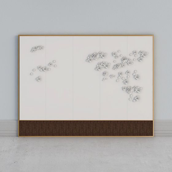 Elegant Floral Low-Polygon 3D Model