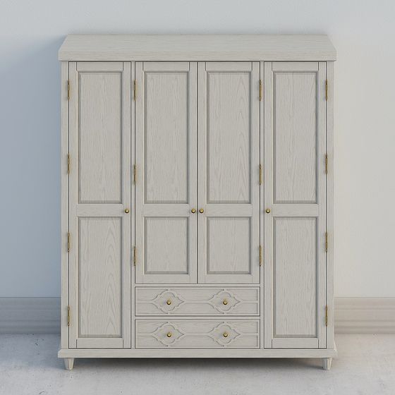 Vintage Modern Fusion Wardrobe 3D model