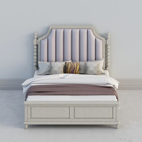 Chic Elegance Bed 3D Model