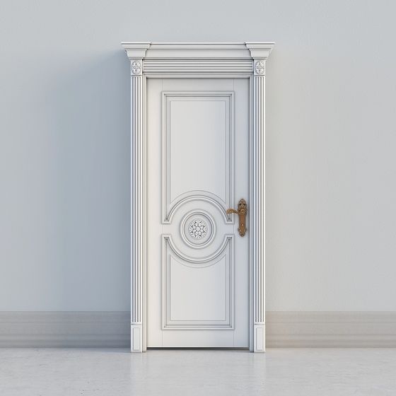 Elegant Low-Poly High-Detail 3D Door Model