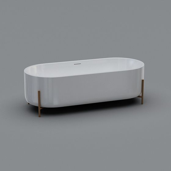 Modern Minimalist 3D Bathtub Model