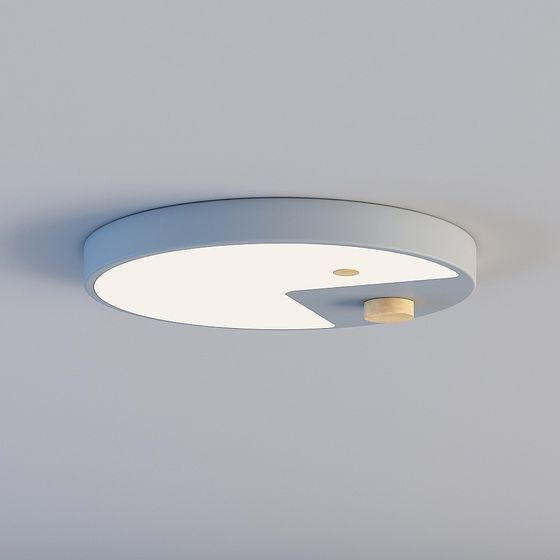 Modern Gray Ceiling Light 3D Model for Elegant Spaces