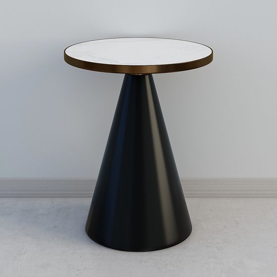 Unique Conical Marble Side Table 3D model
