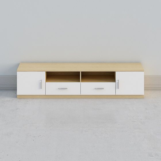 Elegant TV Cabinet 3D Model for Modern Interiors