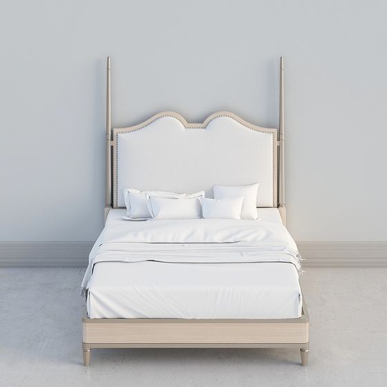 Cloud Bed 3D model - Modern Elegance