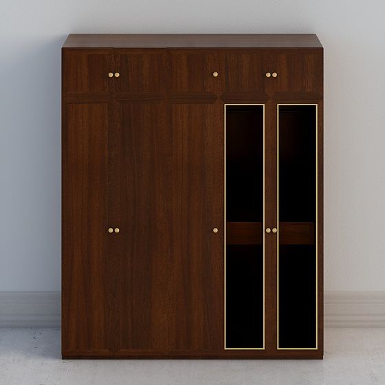 Elegant 3D Wardrobe Model for Modern Interiors