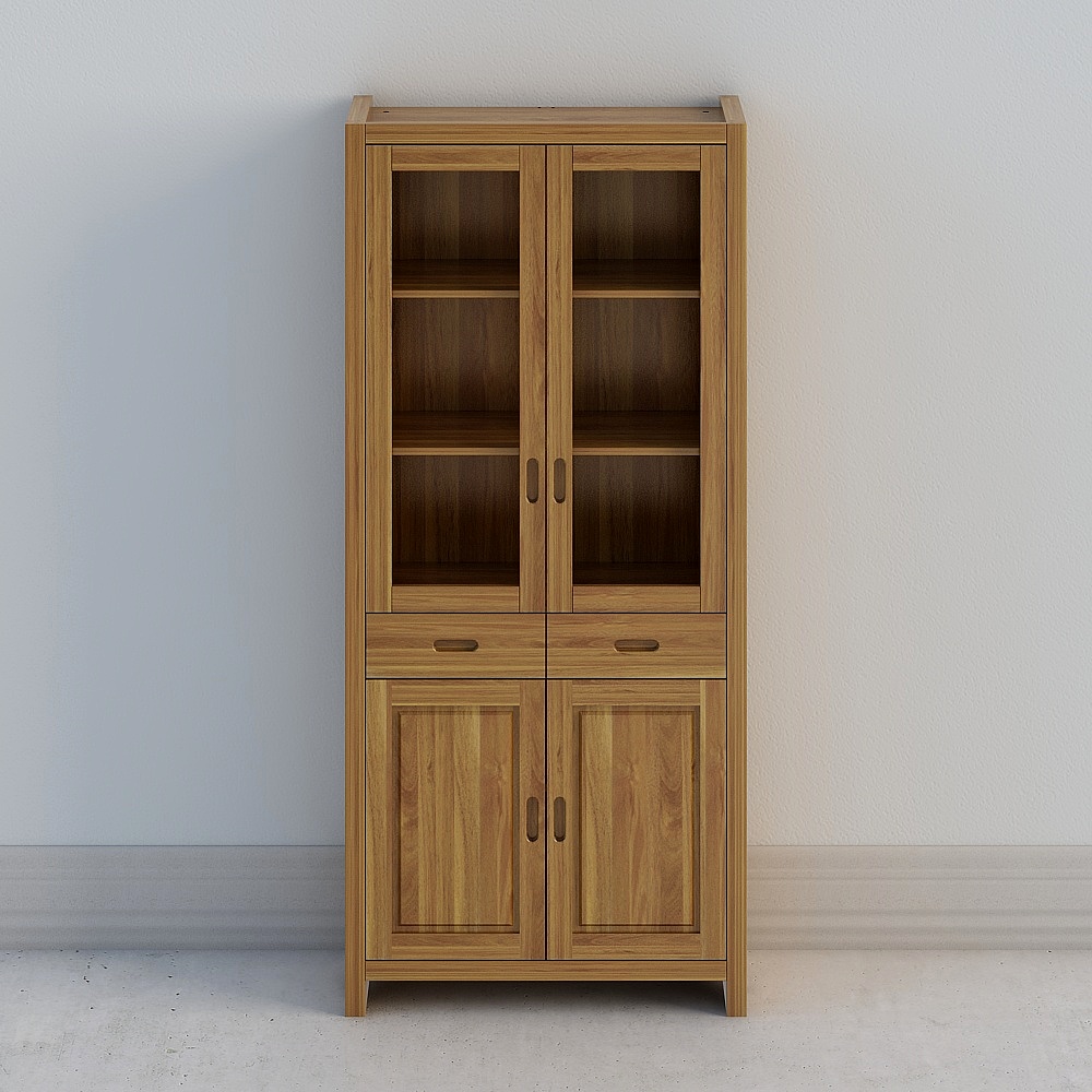 Stylish Minimalist Bookshelf 3D model