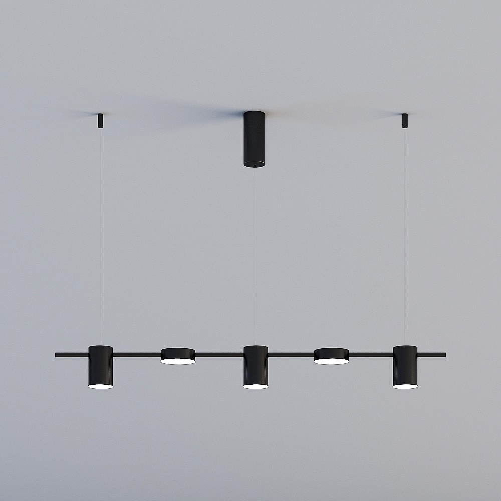 3D lights are all GRN- Postmodern Minimalist Restaurant Bar Chandelier -5-Black-D1200