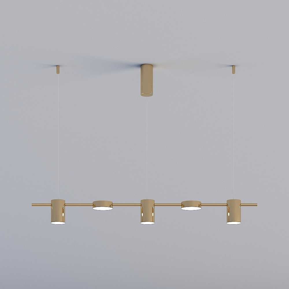 3D lights are all GRN- Postmodern Minimalist Restaurant Bar Chandelier-5-Plating Copper-D1200
