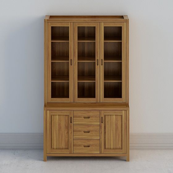 Cozy Library Cabinet 3D model for Modern Interiors