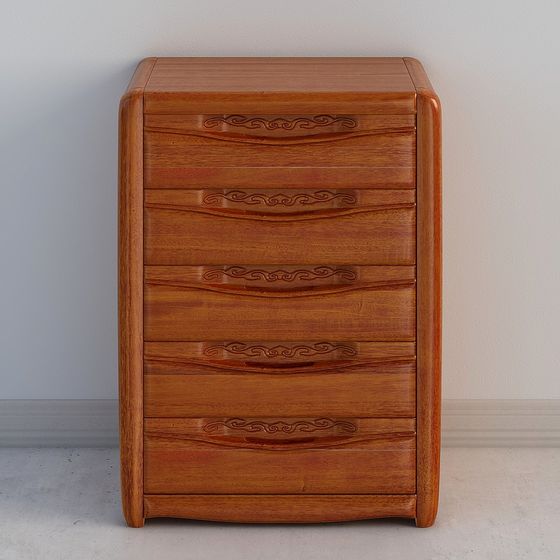 Vintage Style Nightstand 3D model for Modern Interiors