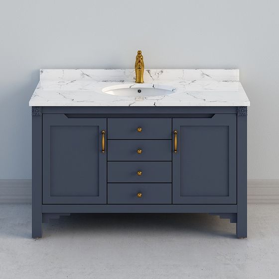 Luxurious Modern Bathroom Vanity 3D model