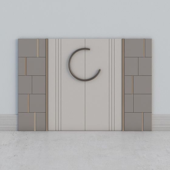 Geometric Low-Poly Wall Design 3D model