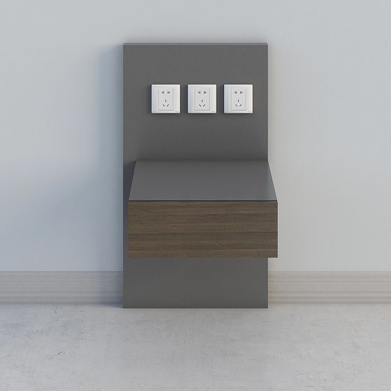 Embedded Power Socket Wall Shelf 3D model