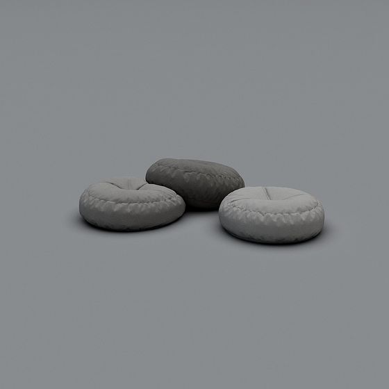 Zen Meditation Cushions 3D model