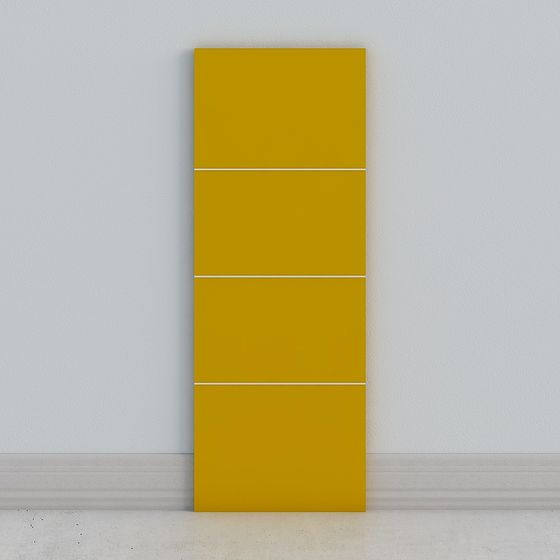 Contemporary Yellow Louvered Shutter 3D model