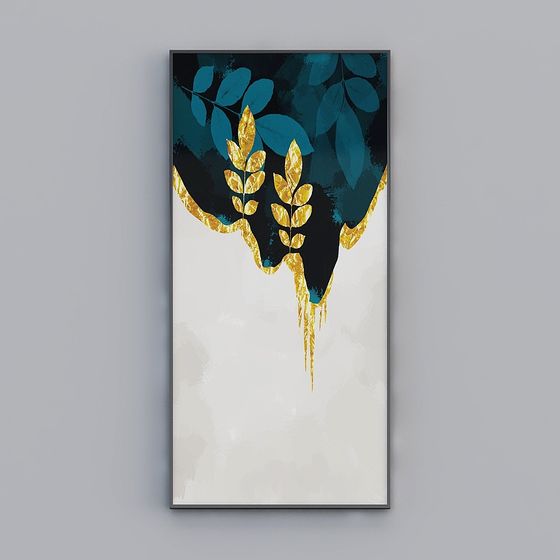 Golden Leaf Shadow 3D Model for Artistic Designs