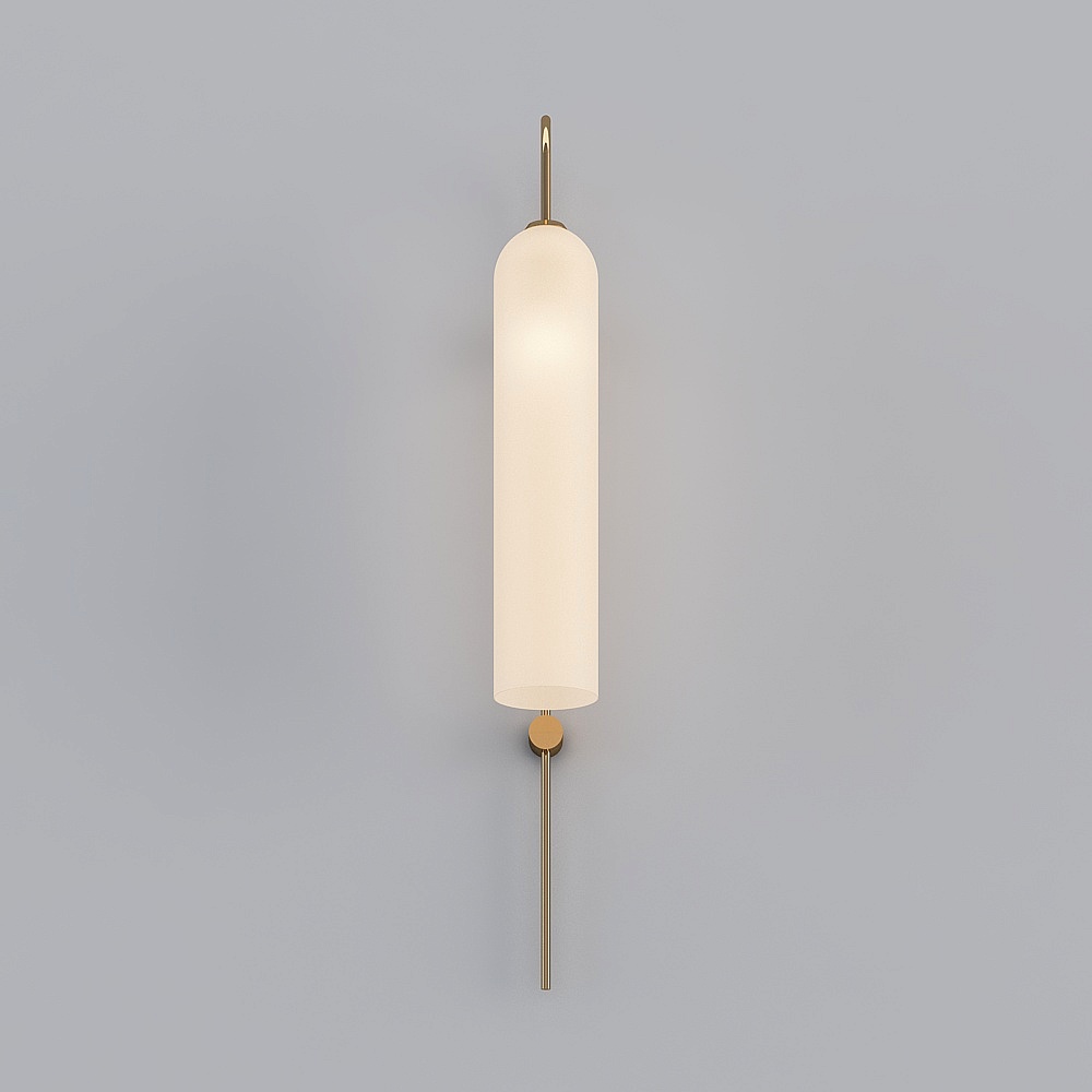 Postmodern glass wall lamp - white