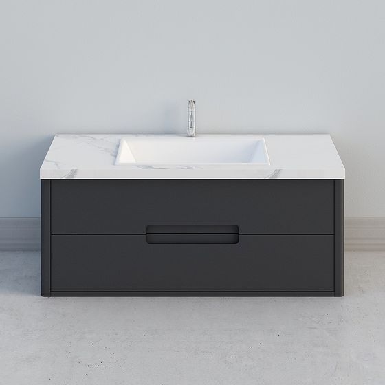 Modern Minimalist Bathroom Vanity 3D model
