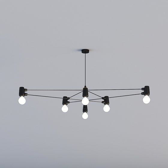 Stylish Minimalist Pendant Light 3D model