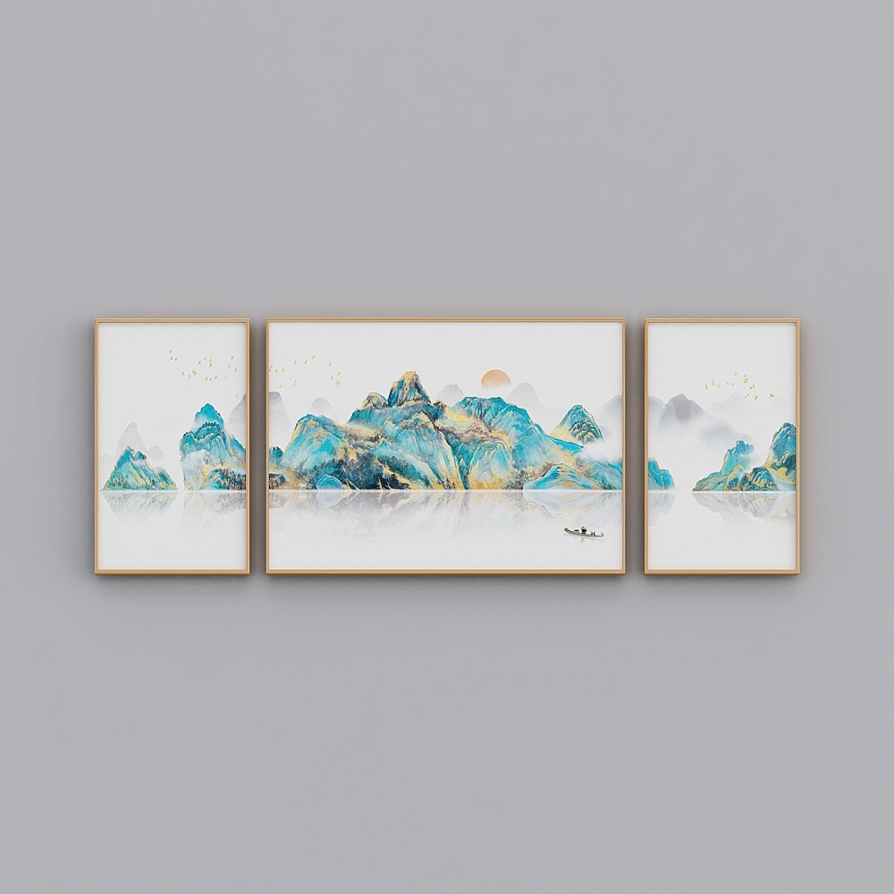 Glorious Fine Painting - Simple Modern -L-26197-1-2-3-Landscape Decoration Painting