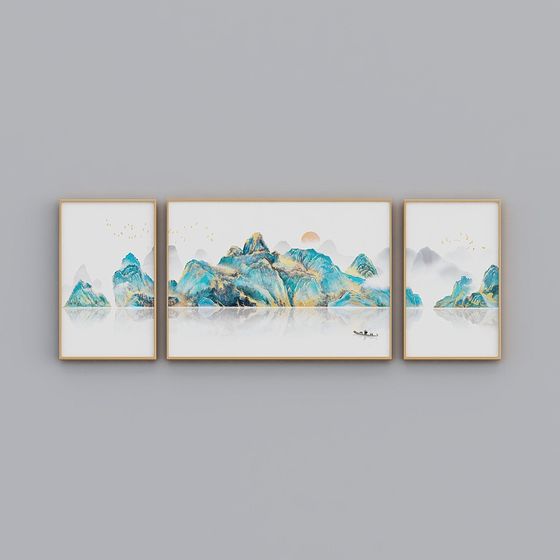 Beaux tableaux Glorious - Moderne simple -L-26197-1-2-3 - Peinture décorative de paysage