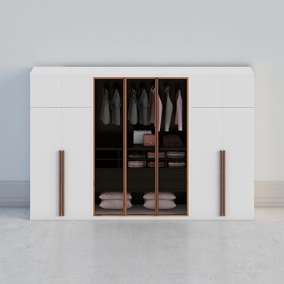 Minimalist Wardrobe 3D model for Modern Interiors