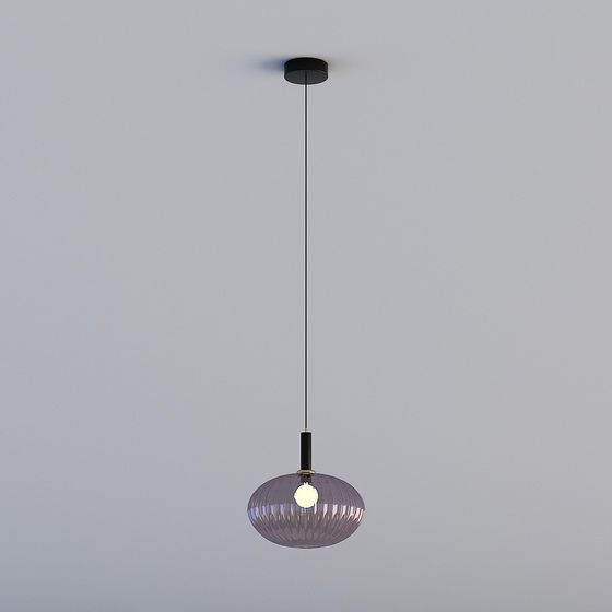 Elegant Low Poly Pendant Light 3D model