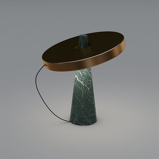 Elegant Marble Table Lamp 3D model