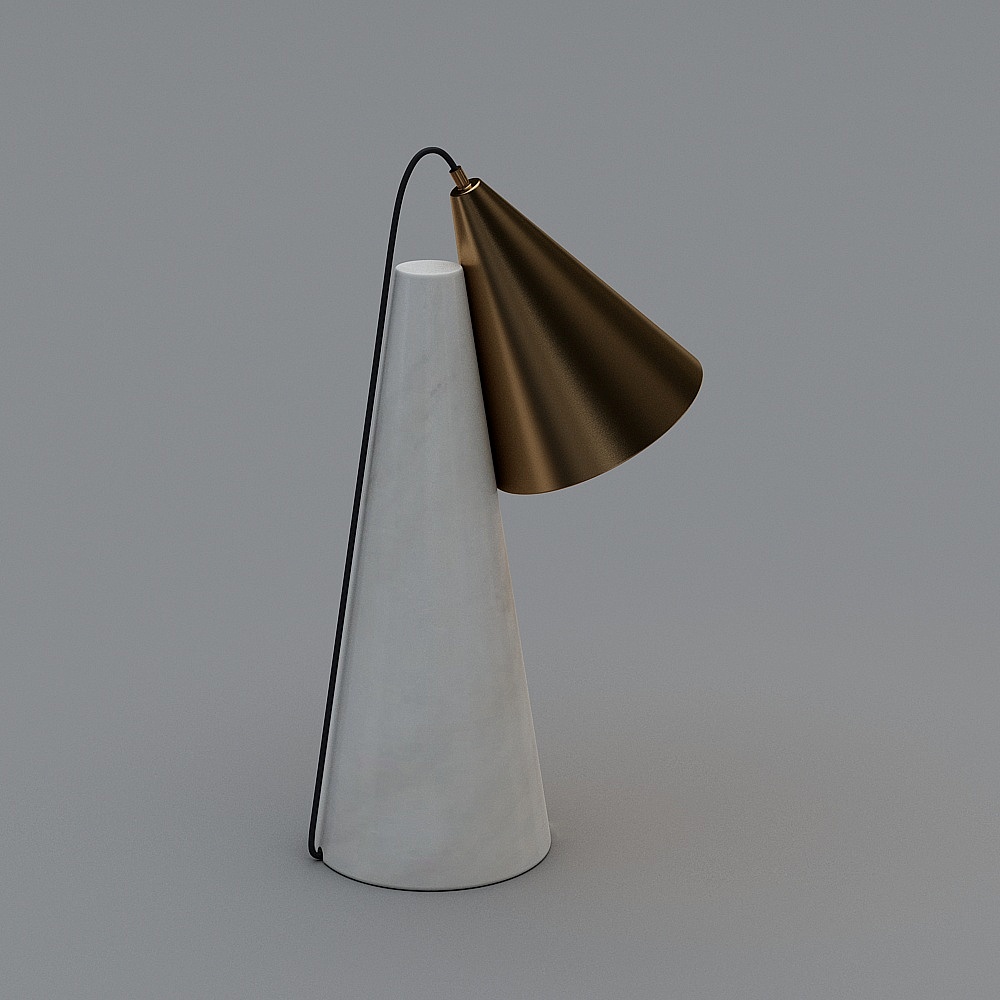 Elegant Low-Polygon Light Fixture 3D model