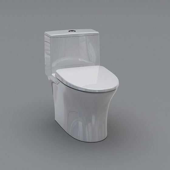 Urban Bathroom 3D model in Modern Minimalist Style