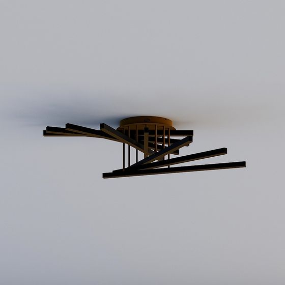 Futuristic Wing Pendant Light 3D model