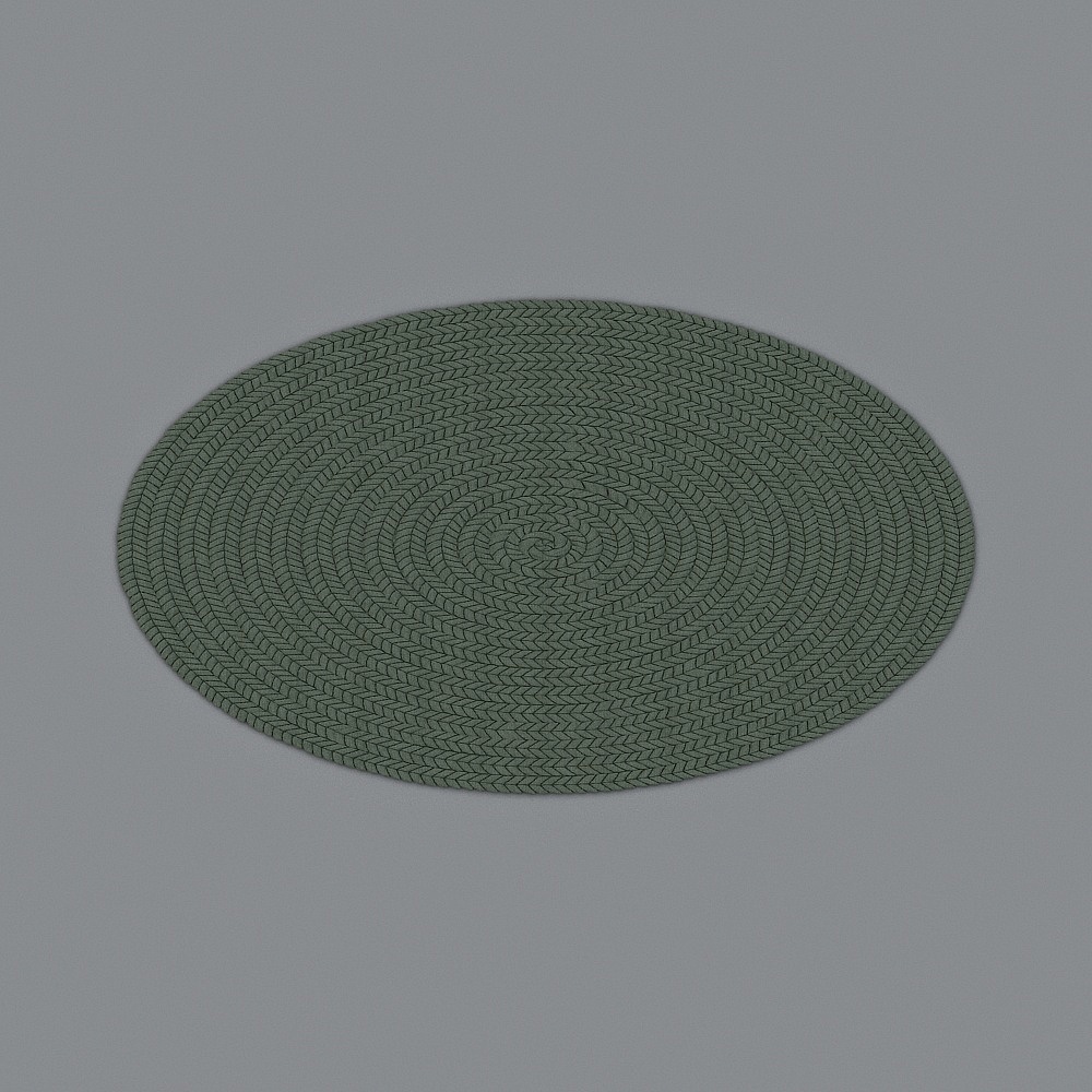 Elegant Spiral Weave Mat 3D model